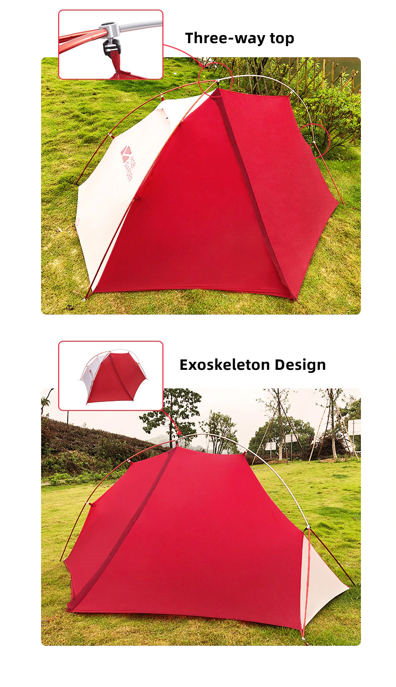 Cheap Goat Tents Mobi Garden campeggio esterno campeggio antivento resistente alla pioggia traspirante tripla stagione DAC palo in alluminio tenda a doppio strato QY   